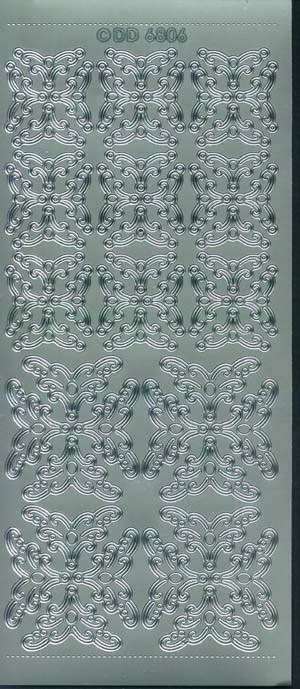 6806 - Hj�rner - stickers - s�lv